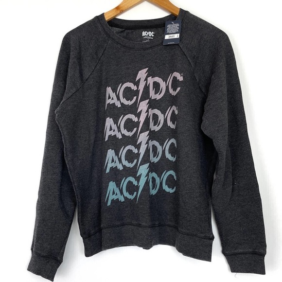 Lucky Brand Tops - Lucky Brand Gray AC/DC Band Sweatshirt Size Medium